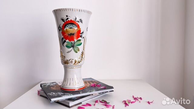 Ваза Березно Петриковская роспись СССР винтаж