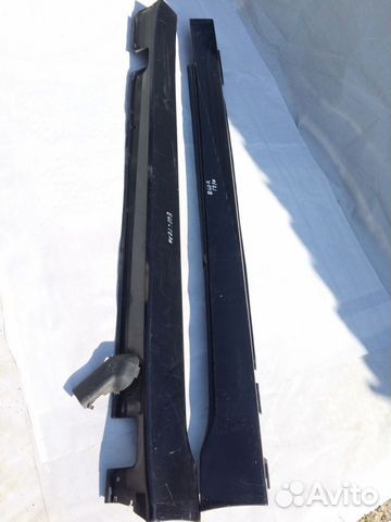 Накладки на порог внешние BMW E60 синий