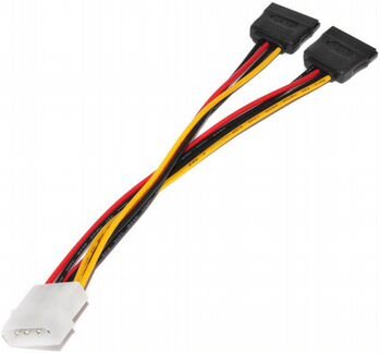 Переходник с Molex на 2шт SATA на 6-pin 8-pin