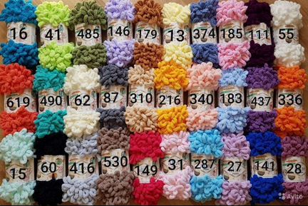 Плюшевая Пряжа ализе пуффи/паффи/alize puffy(нитки