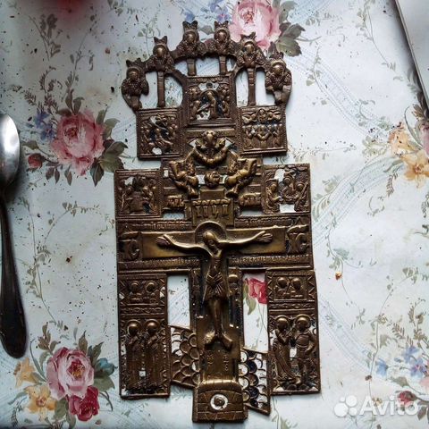 Старинный крест медный