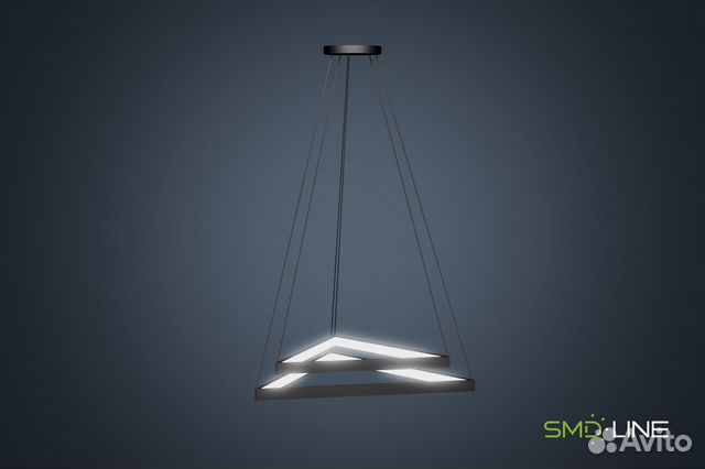 Светодиодная люстра в форме 2-х Треугольников