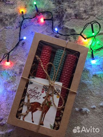 Свечи из вощины с натуральным маслом в подарок