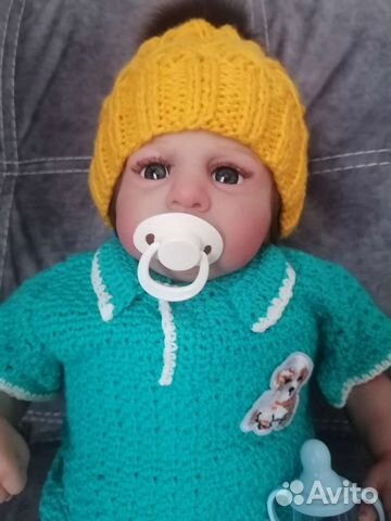 Кукла Реборн мальчик 60 см с набором одежды