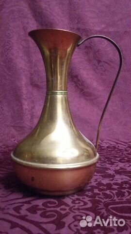 Стильный подарок старинный медный кувшин