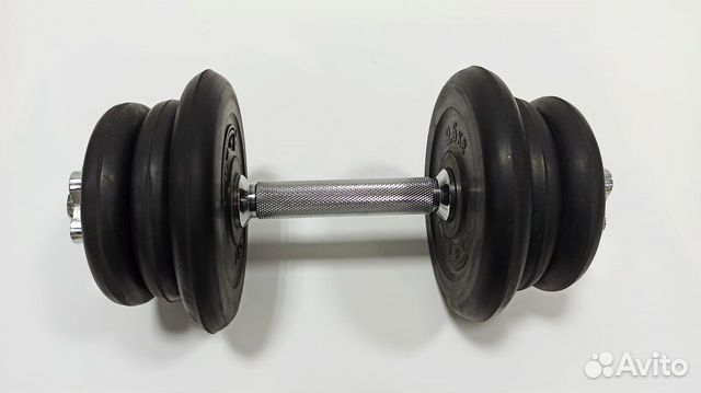 Гантель разборная 12 кг (обрез. диски 2,5 и 1,25