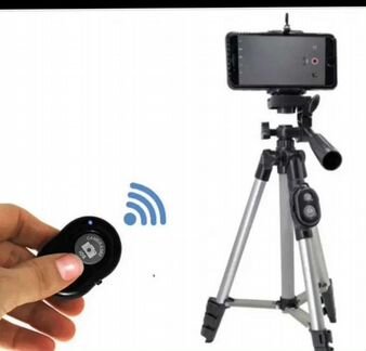 Штатив для камеры и телефона с Bluetooth кнопкой