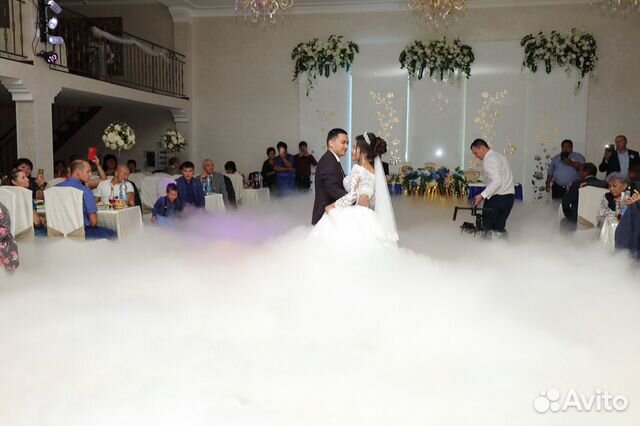 Спецэффекты, тяжёлый дым, холодные фонтаны, снег