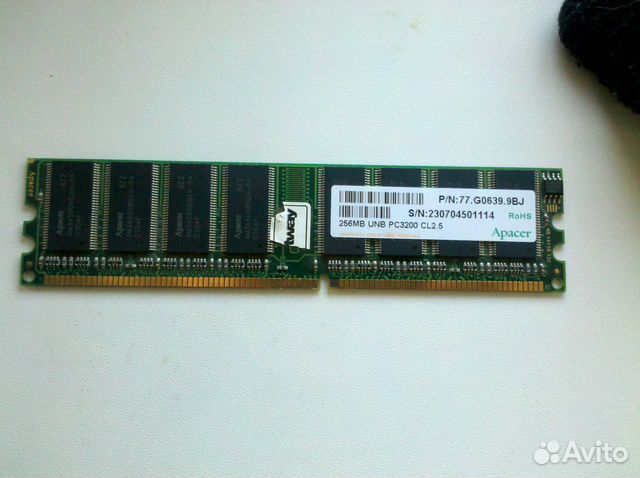 Память DDr1 Apacer 256mb Unb pc3200 cl2.5
