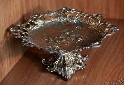 Большая анкварная ваза для фруктов- бронза Франция