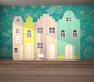 Детские шкафчики. Шкаф в раздевалку детского сада