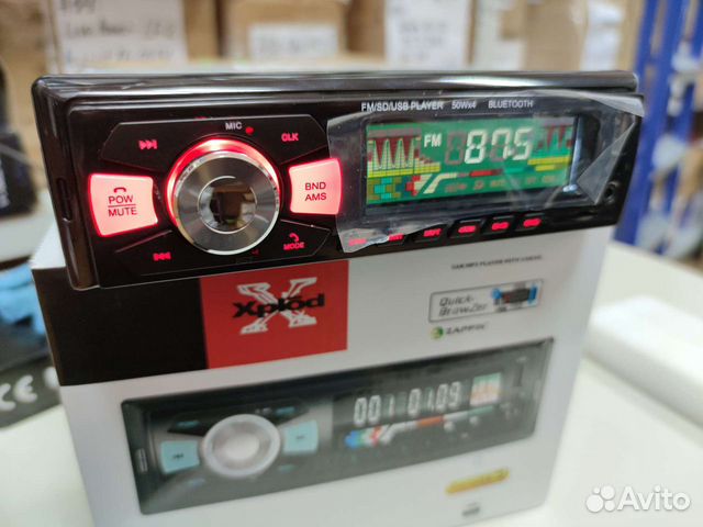 Магнитола 1 дин X-plod Zappin, Bluetooth/USB
