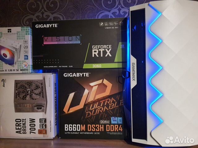 Мощный Пк Core i5-12400F/RTX3060 в белом корпусе