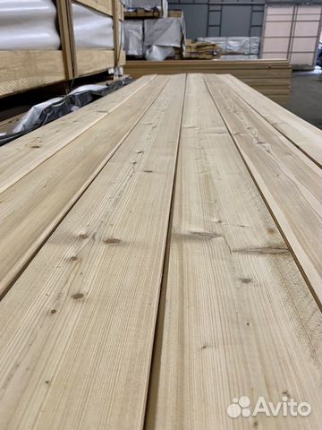 Планкен скошенный лиственница - 20х120х3000 сорт В