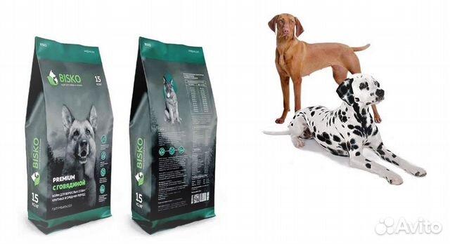 Корм для взрослых собак Биско Премиум 15кг
