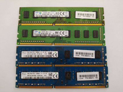 Оперативная память ddr3 1600 4 gb Samsung,hynix