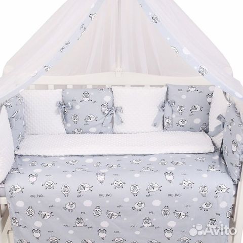 Бортик-подушки в кроватку Amarobaby 12 шт