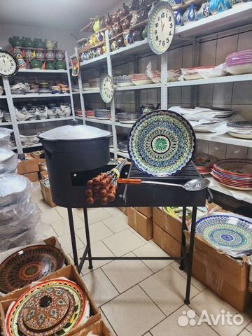 Мангал с казаном на 12л+ Ляган+Шумовка+Специи