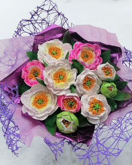 Сладкие букеты из зефира