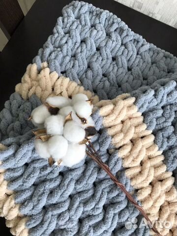 Плед детский вязаный