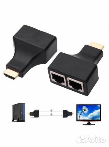 Hdmi удлинитель по витой паре RJ-45 rexant