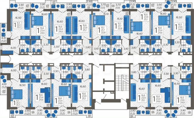 Апартаменты-студия, 24,8 м², 9/12 эт.
