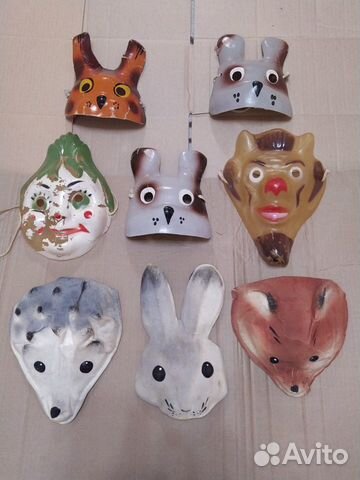 8 шт. маска новогодняя винтаж СССР