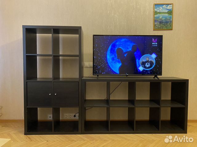 Стеллаж ikea каллакс черный