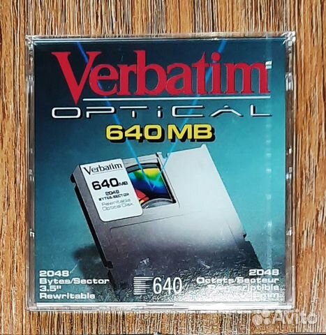 Магнито-оптические диски Verbatim MO 640MB 3.5