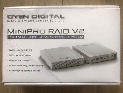 Внешний диск Oyen DAS с рейдом 2x2.5” SATA HDD/SSD