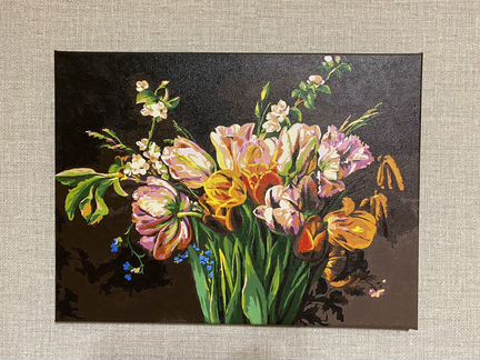 Картина на холсте акриловыми красками