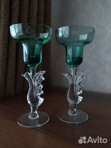 Хрустальные подсвечники 2 шт