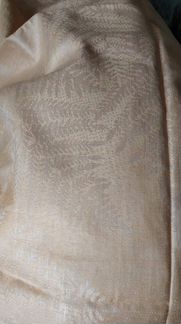 Скатерть натурльный лен новая 150х150 персик-оранж