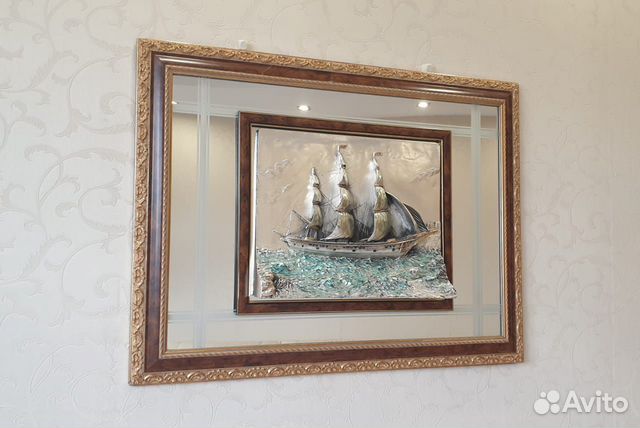 Картина 3D из серебра италия