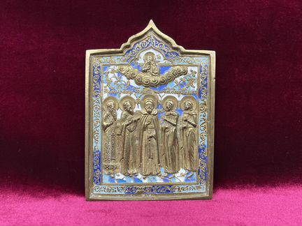Икона старинная. Художественное литьё