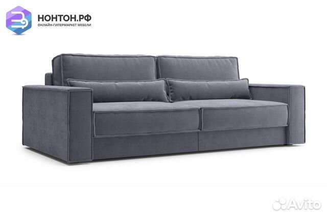 Диван тик-так Сохо 3-х местный темно-серый