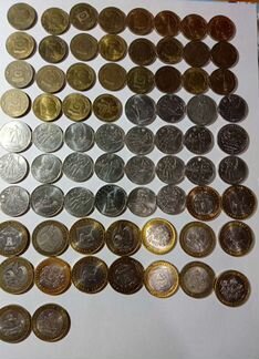 Юбилейные монеты 10 руб. Монеты 5 рублей и 2 рубля