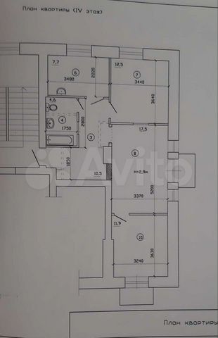 3-к. квартира, 64,7 м², 4/5 эт.