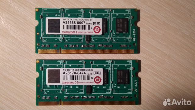Модуль памяти sodimm DDR2 1GB Transcend