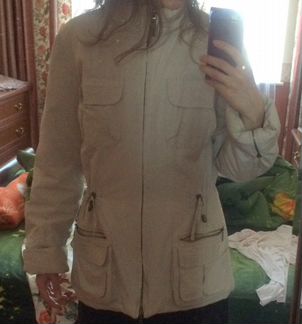 Куртка парка белая весна/осень