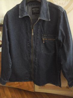 Джинсовая рубашка/куртка на молнии