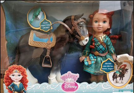 Набор с куклой Disney Малышка Мерида и конь Ангус