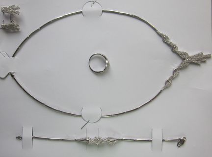 Комплект серебряный, серебро 925пр., 25
