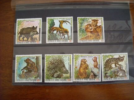 Марки Гвинеи Экваториальной. Фауна