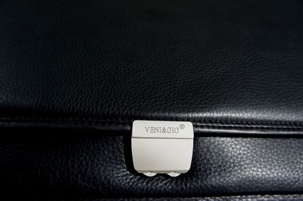 Черный кожаный порфель Veni&Gio (Италия) мужск