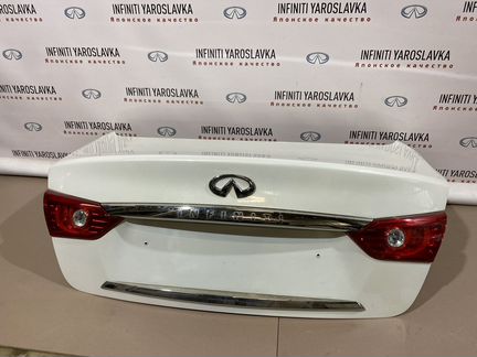 Крышка багажника Infiniti Q50 Q50S V37 белая в цве