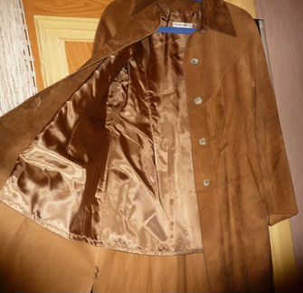 Замшевое пальто