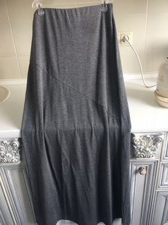 Юбка серая трикотажная.1 раз 44-46.osos