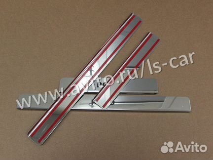 Накладки на пороги VW Polo 5 Поло надпись