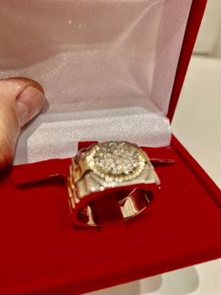 Мужская печатка с бриллиантами